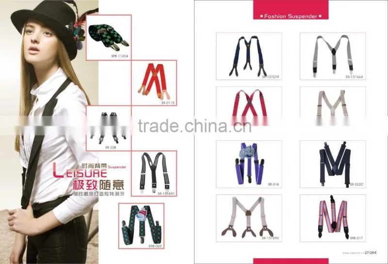 New design jeans genuine leather suspender belts
