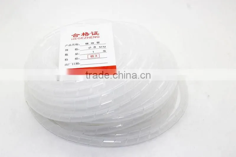 Competitive Price White diameter 6mm 33Ft.(10M) Spiral Cable Wire Wrap Tube PC Manage Cord