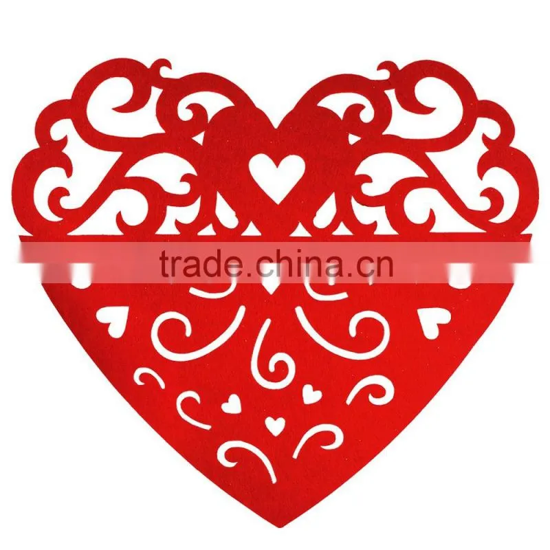 Walmart Wholesale Table Mat Non-Woven Fabric Love Heart Mat For Valentine'S Day