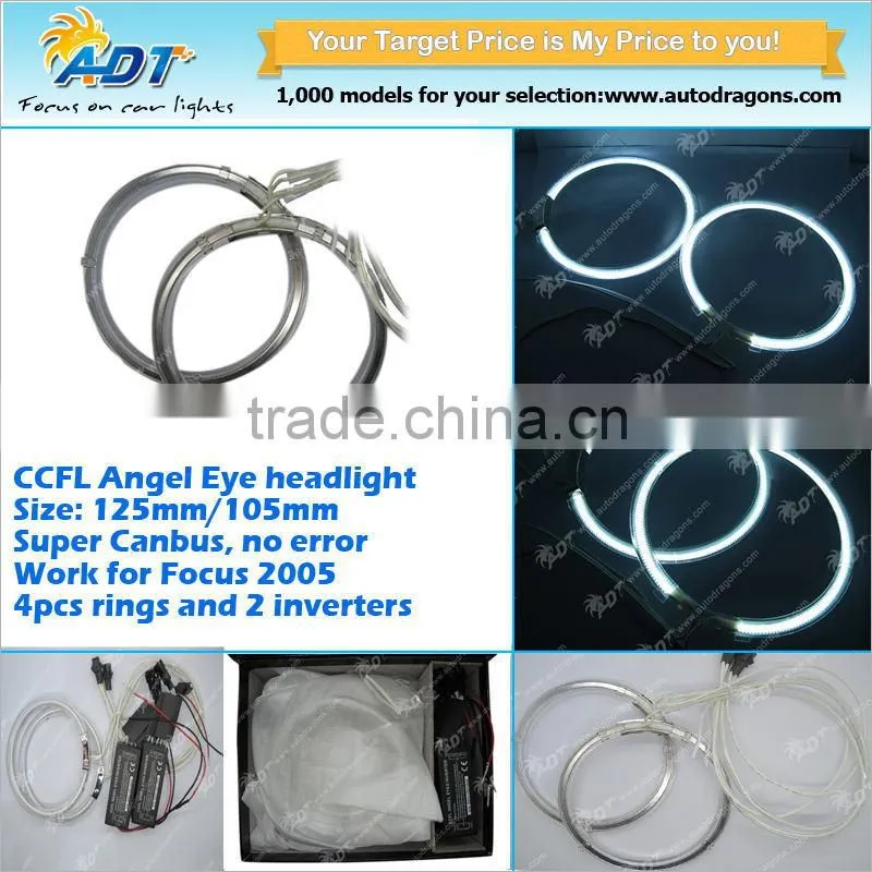 Bright CCFL Angel Eyes Halo Rings For Ford Car Headlight 4 Rings + 2 Inverters Ccfl Angel Eyes