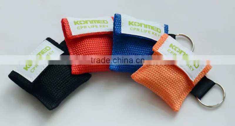 Disposable keyring cpr mask ,replacement cpr face shield latex free