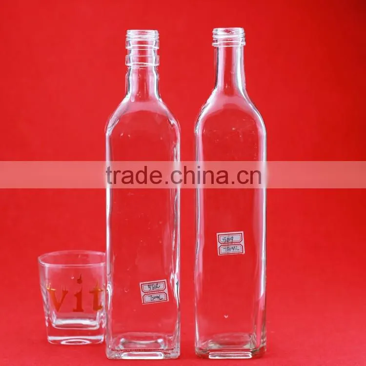 Professional Customized glass printing bottles cork cylinder glass wine bottles 750ml striangle shape bottles