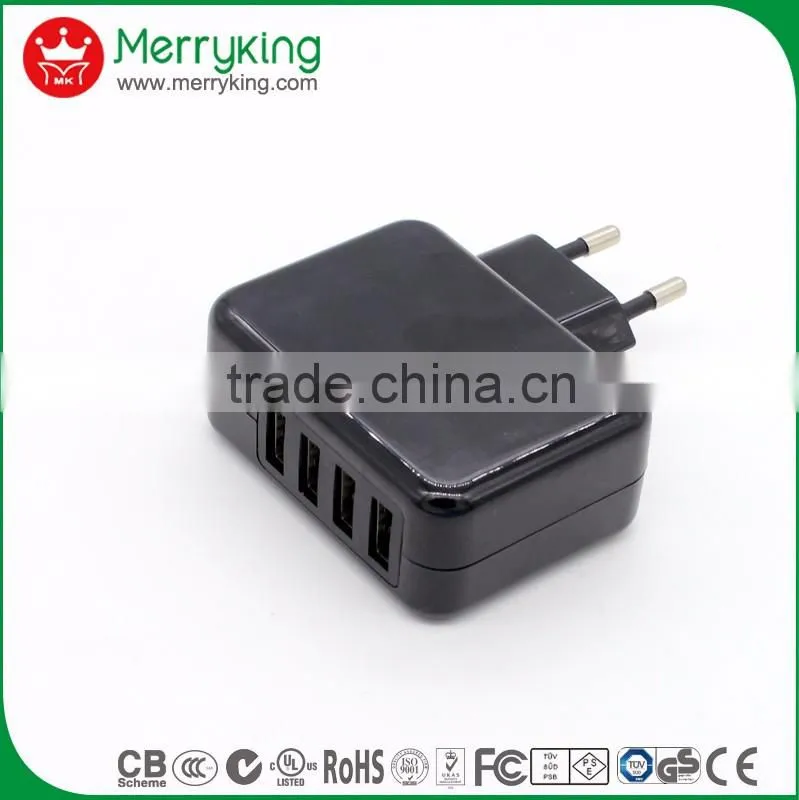 Europe travel plug adapter 10W 18V 500mA CE/GS/RoHS approved switching power adapter