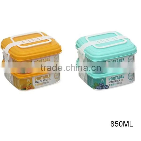 Tableware Easy Carrier 2 layer Meal Prep Reusable Container for Food