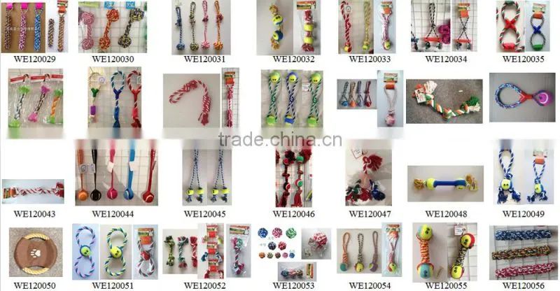 QQ Petoy Factory hot products dog rope tug toy dog toy rope ball
