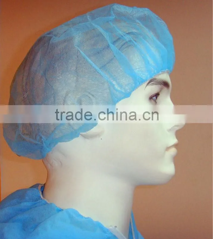disposable medical cap,light blue