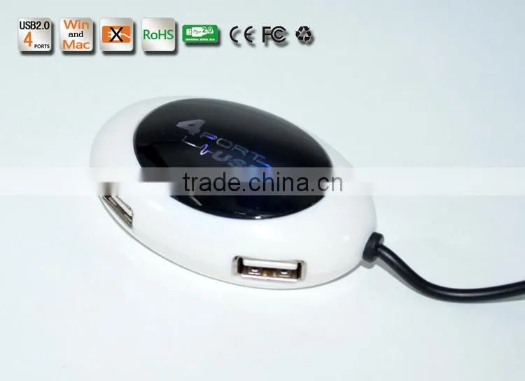 High Speed 4 Port USB HUB 2.0 USB Splitter Adapter for Notebook/Tablet Computer PC Peripherals Accessories