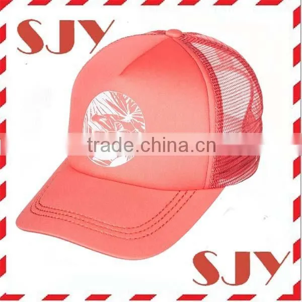 Curved custom made 5 panel foam and mesh trucker brand hip hop hat