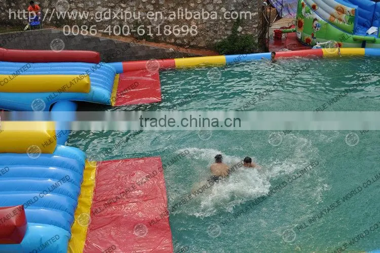 Inflatable commercial water park with slide equipment for sale