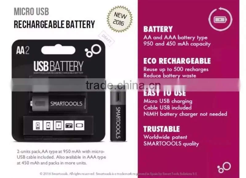 Eco-Frindly Micro USB battery manufacturer battery for battery usb made in China