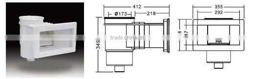 China factory high quality swimming pool cleaning equipment / Swimming pool skimmer
