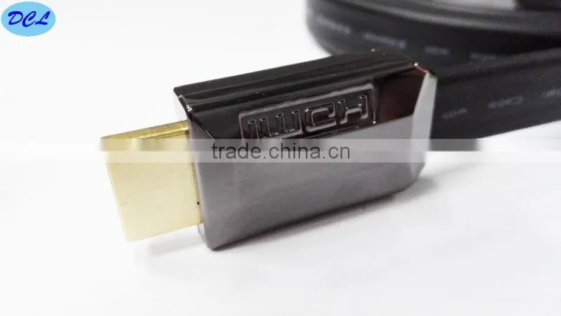 1.5M Black metal flat HDMI cable 1.4v male to male