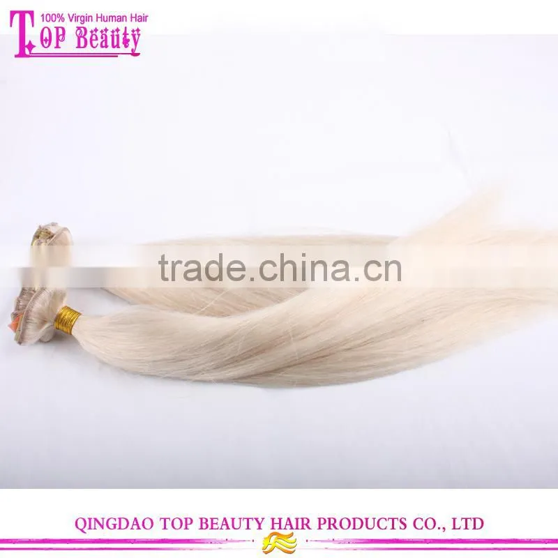 Wholesale best feedback 24 inch clip in human hair extensions double weft clip in human hair extensions for white women