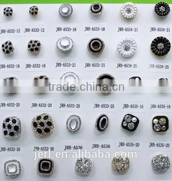 New Crystal Rhinestone Antique Shank pearl flower Button
