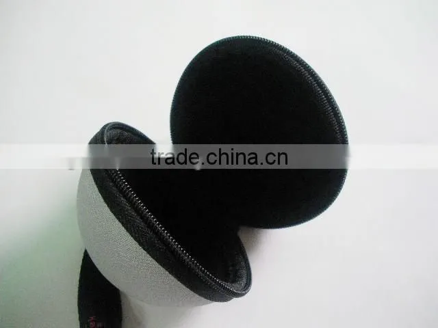 GC- Silver color PU leather covering Ball shape EVA mould case