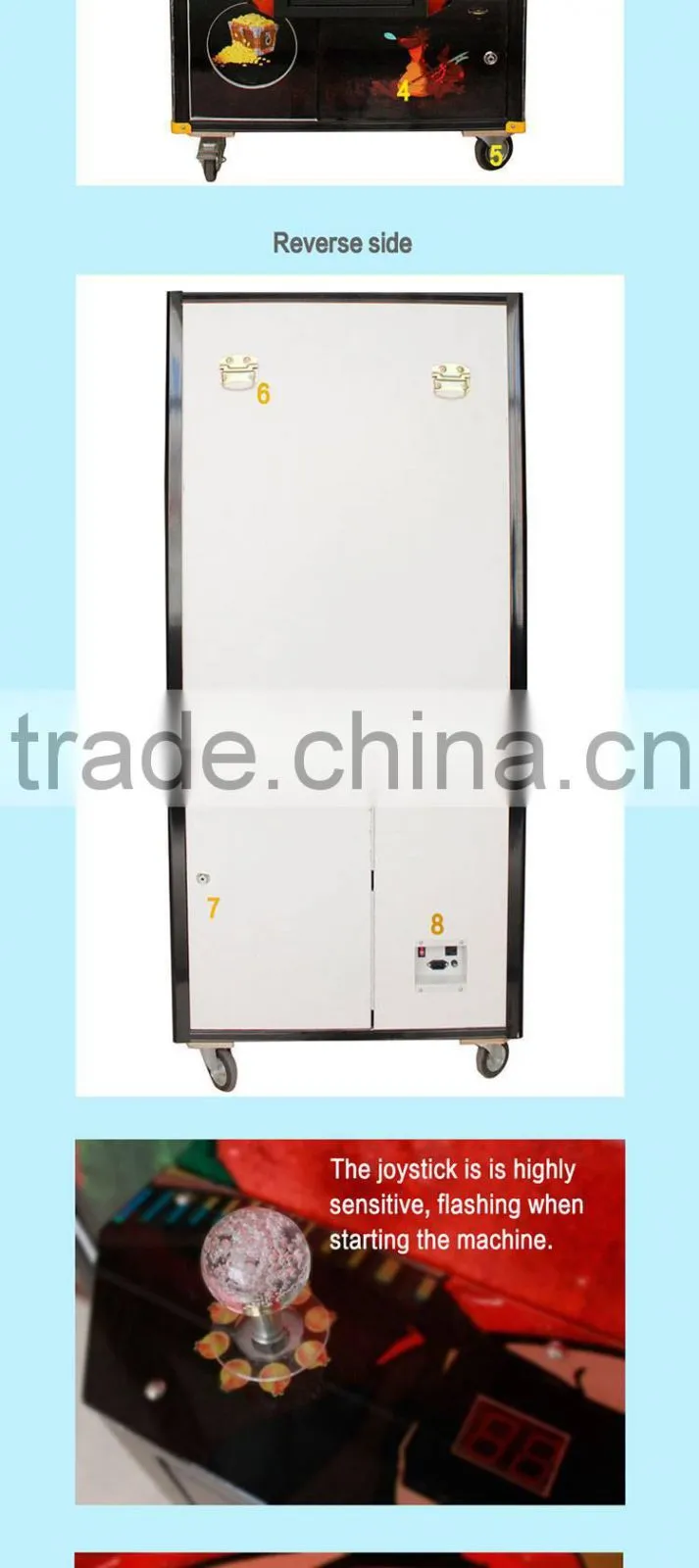 LSJQ-398 New style Candy vending machine toy crane machine coin operated game machine