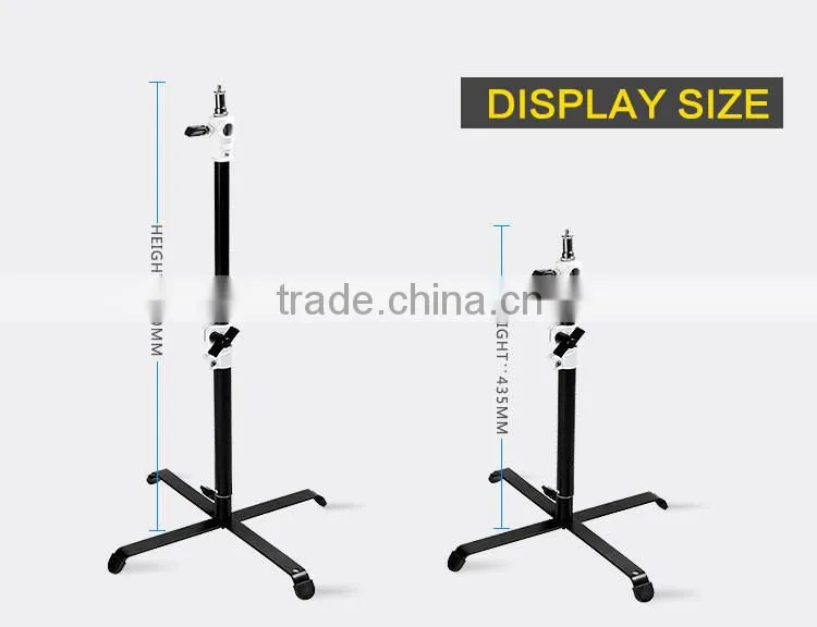 Background heavy duty ground light stand with white connector