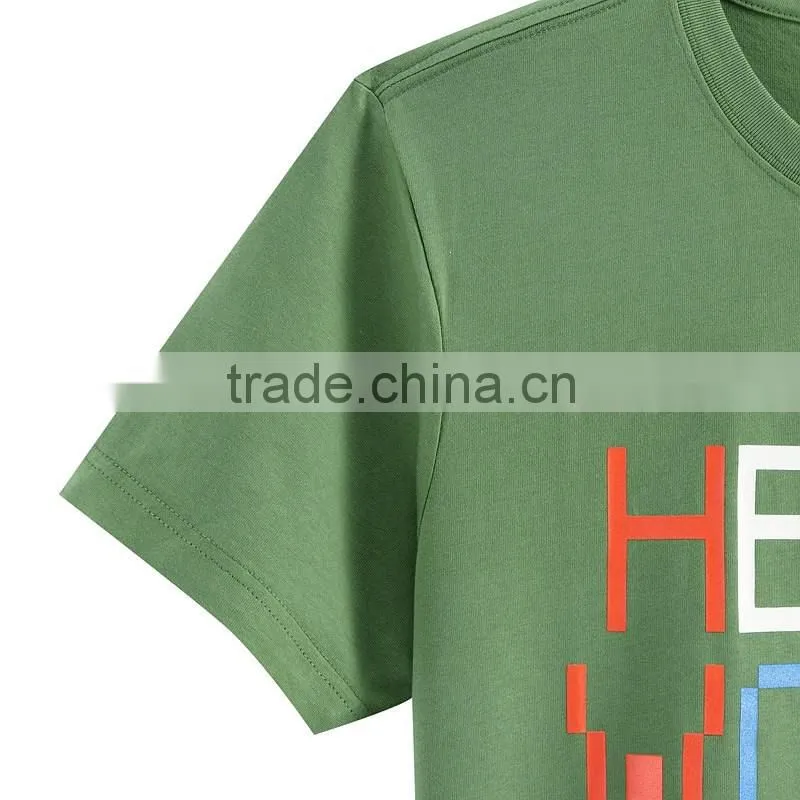 Mens CVC Cotton T-shirt Custom Rubber Printed T Shirt