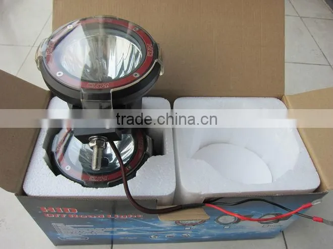 12V 35W 55W 9-32V hid driving light work light 75W 7 inch hid spot light 4x4