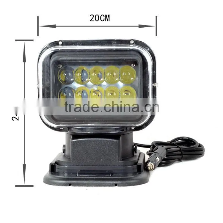 7 inch 50W high power handheld led rechargeable work lamp with remote control