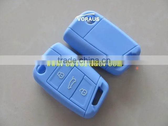 V 3 button smart key pack (light blue) silica gel