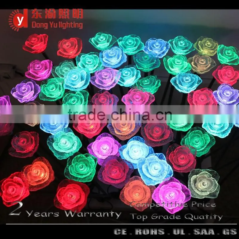 Waterproof color changing Rose Flower Party Garden Lawn LED christmas light