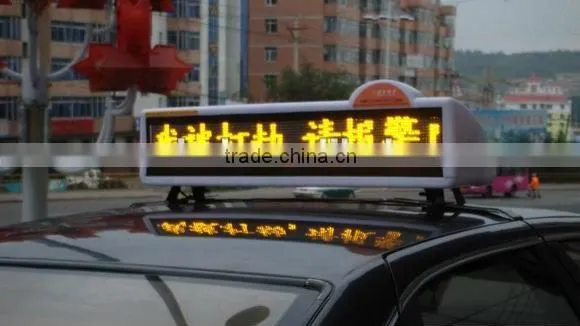 Advertising outdoor waterproof car taxi roof top signs leds