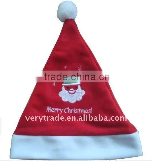 Christmas santa hat with Braid