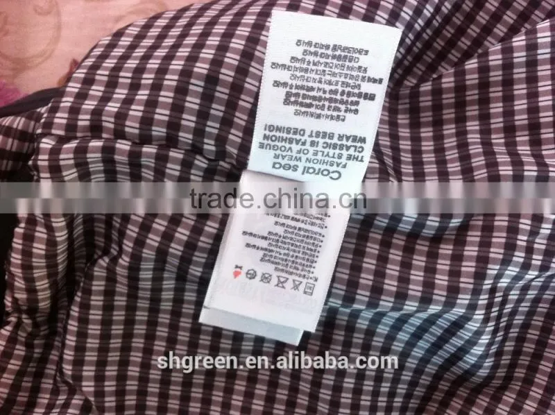 Men's shorts printing fabric label