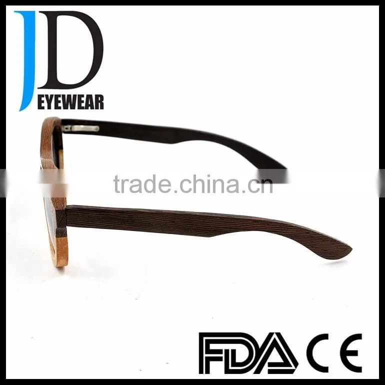 High Quality Custom Italian Style Two Tone Wood Sunglasses