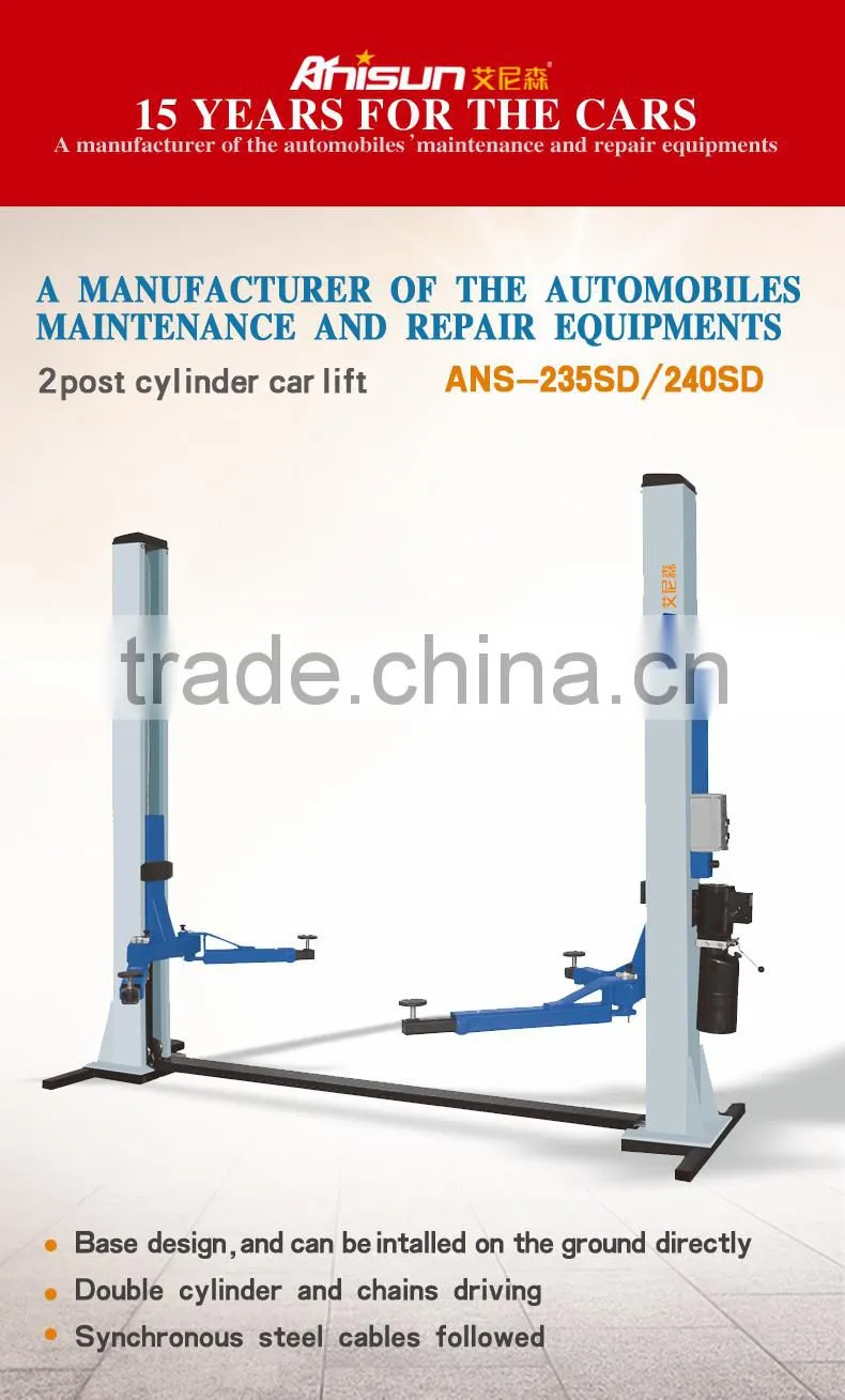 clear plate two columns hydraulic 220v car lift 4000kg