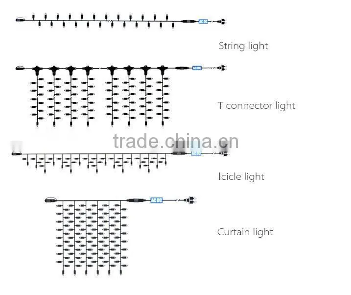 Hot Selling holiday decoration Outdoor 100 led christmas led copper string light