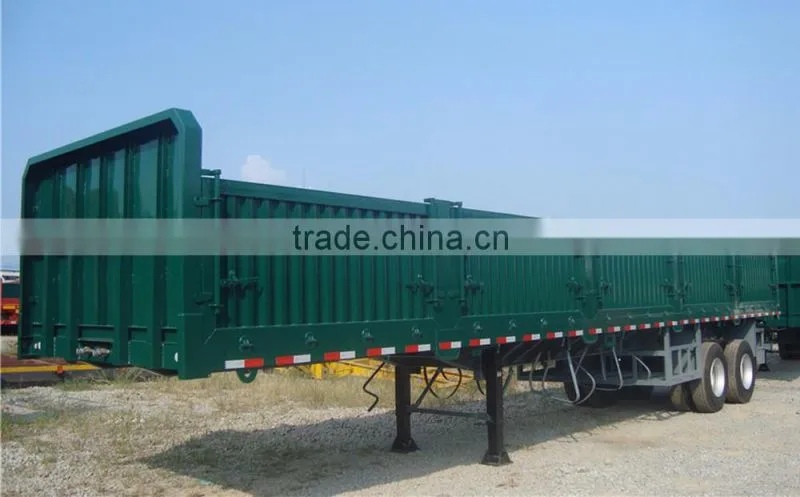 interlink livestock cargo fence truck trailer , 3 axle Fence semi Trailer for sale --FOB 10000