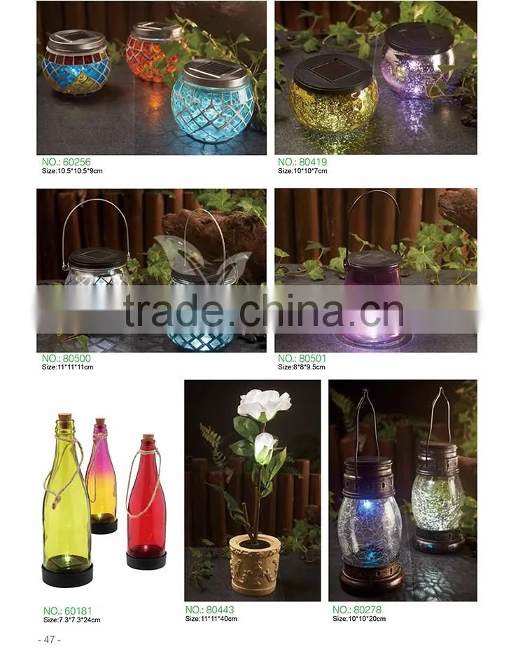 sun jar decorative lights, white color light solar jar light, garden lights solar led