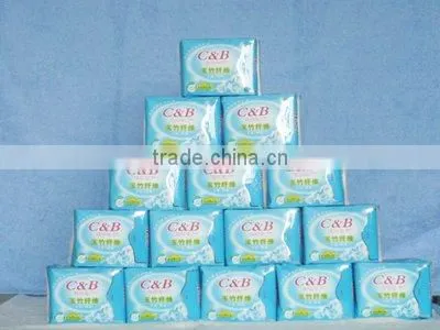 Biodegradable Corn and Bamboo Fiber Natural Sanitary Napkins