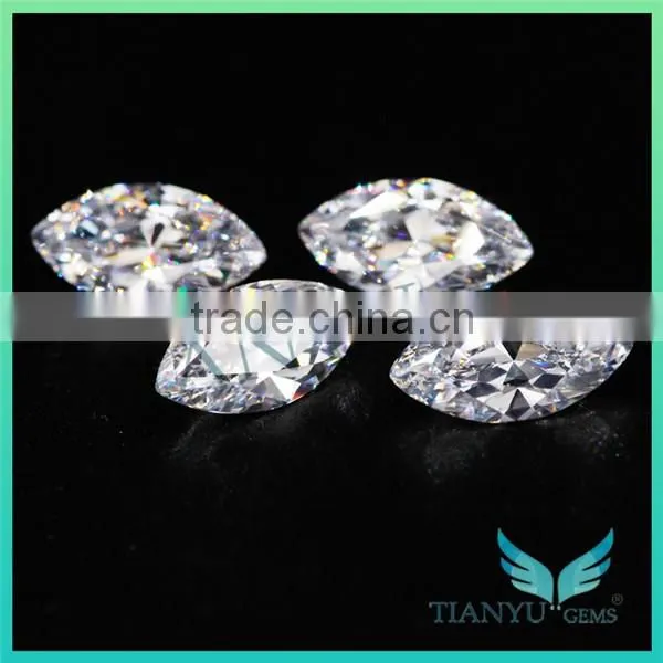 Hot Sale Free Samples Synthetic CZ Stone Wholesale 6*12 White Heat Marquise Cut Loose Cubic Zirconia Price