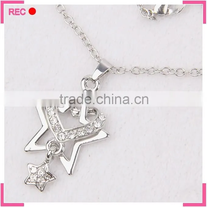 Fashion jewelry fancy necklace design, factory supply simple necklace designs