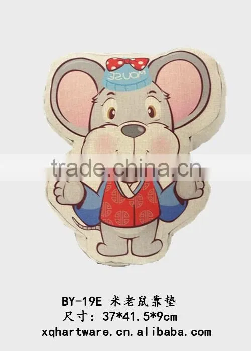 New Hot Products Loving Animal Nature Linen material Custom Printed Seat Cushion Pillow