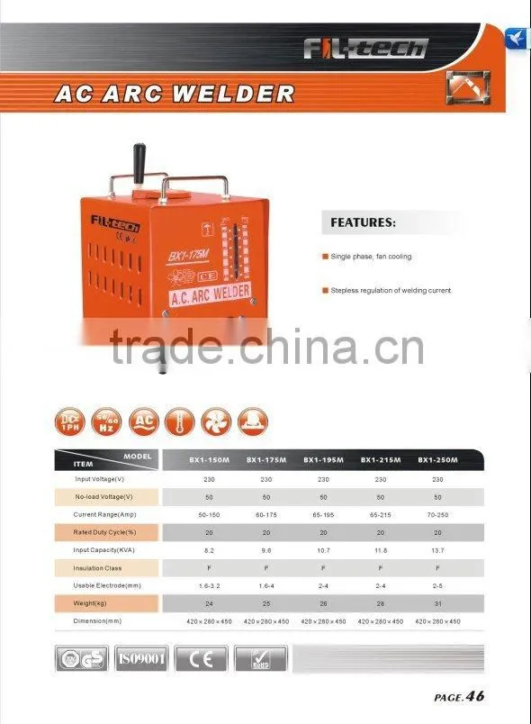 AC ARC Welding machine BX1-150M/175M/195M/215M/250M