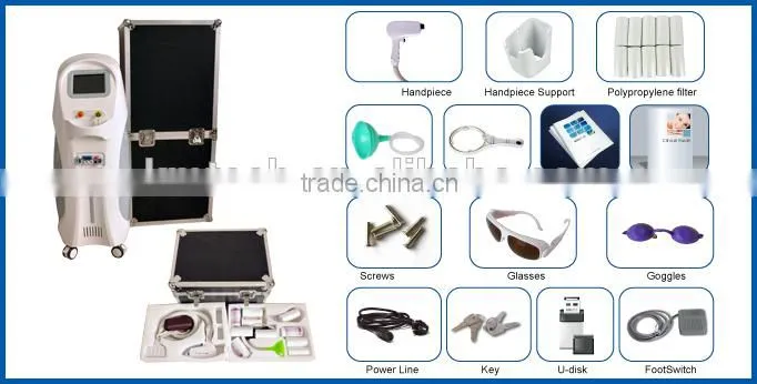 Powerful salon use e one laser hair removal with big spot size