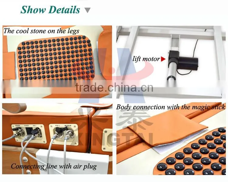XT-168-1D MP3 Music Medical Automatic Infrared Therapy Heating Portable Thai Roller Hot Stone Electric Thermal Jade Massage Bed