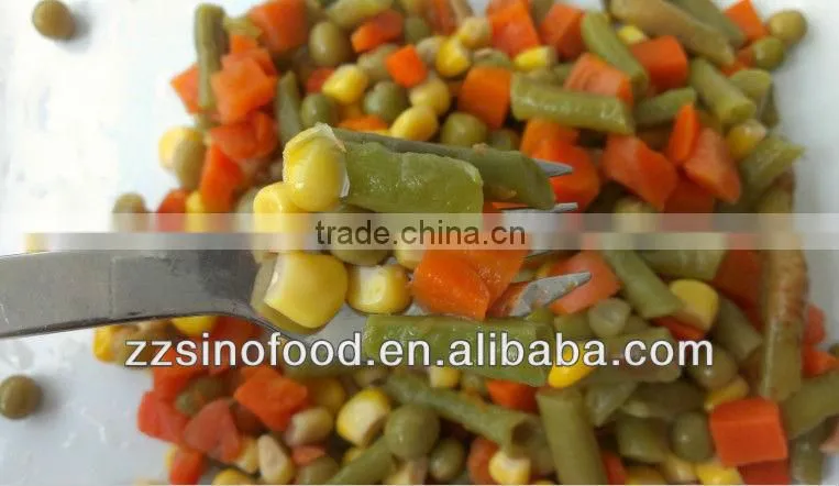 Types of Canned Mixed Vegetable in brine