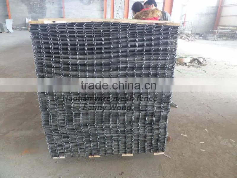 hot sale black flat welded wire mesh panel fence panel construction panel