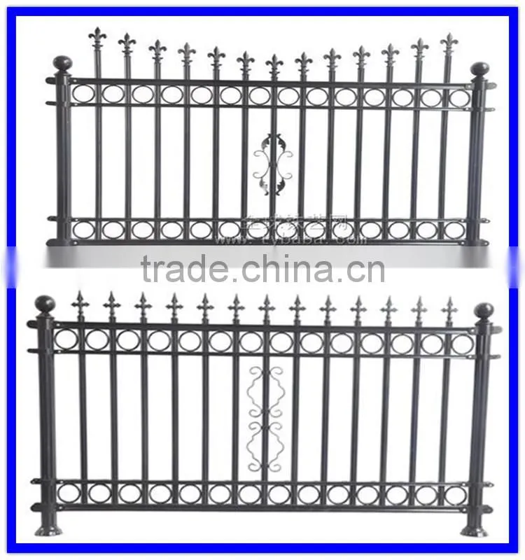 Hot Sales PVC Coated Decorative Square Tube Welded Zinc Ornamental Steel Fence Residential Iron Fence