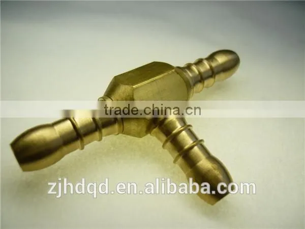 T-type hose barb connector , high quality tee hose barb with male size ,3/8" 1/2" 3/4" size