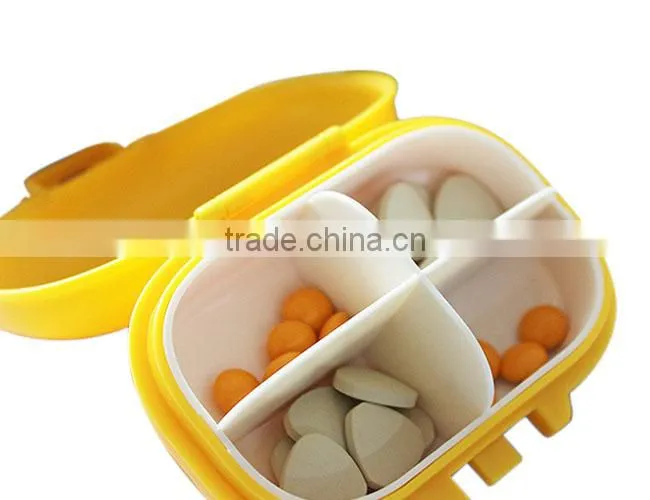 Smart 4 Compartments Plastic Pill Box