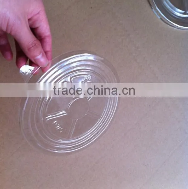 Food grade disposable plastic lid for paper bowl