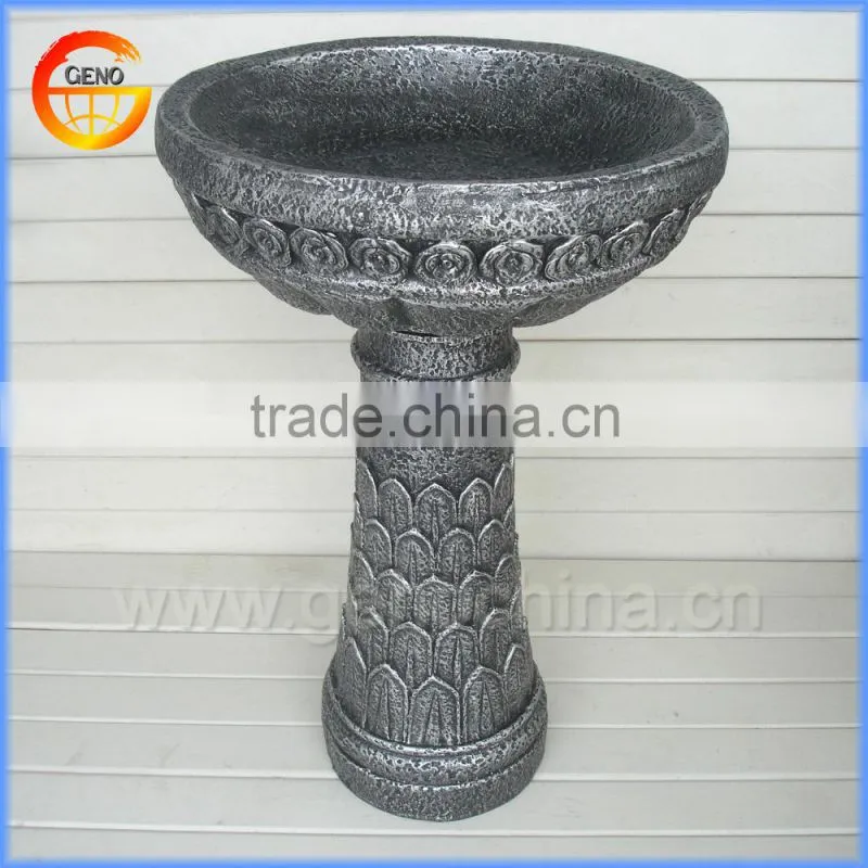 ceramic glazed bird bath for garden decor