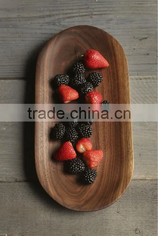Black Walnut Serving Tray Wooden Fruit Tray Dessert Plate Little Dishes