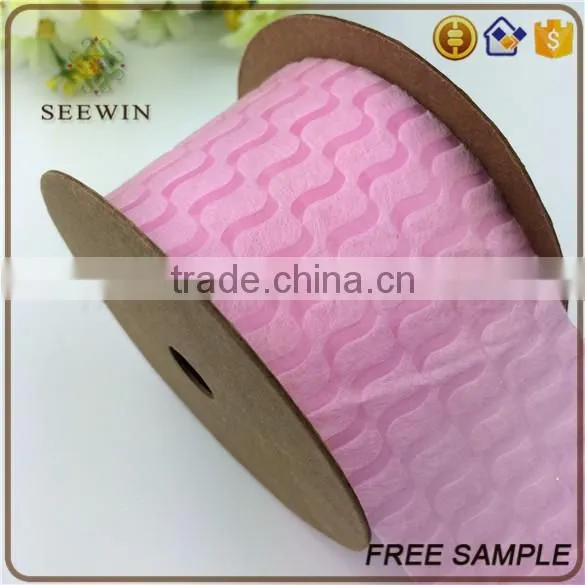 beautiful decoration non-woven waved wired ribbon